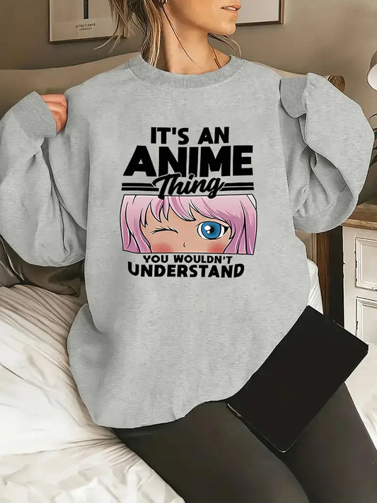 Women'S Anime Themed Crew Neck